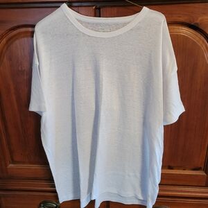 Aerie linen blend white t-shirt